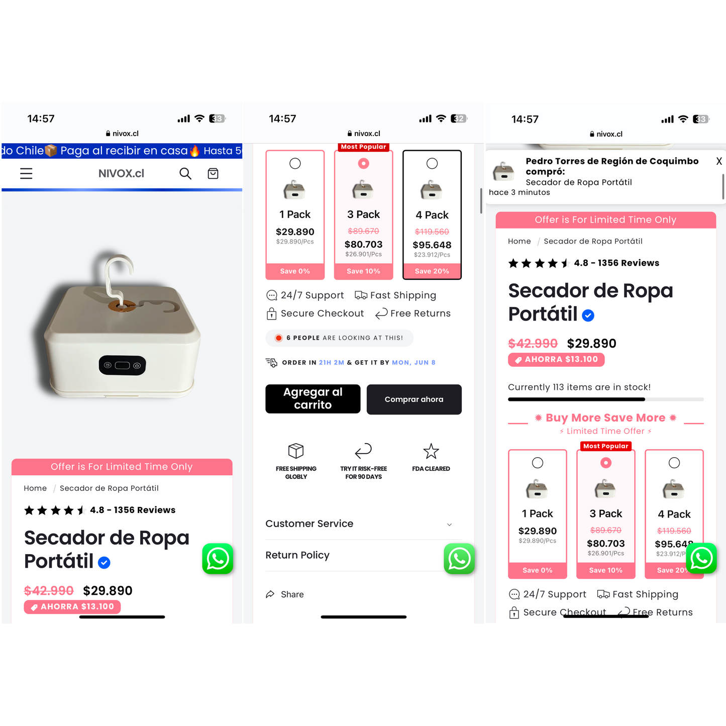 Página de ventas - Plantilla 100% personalizable